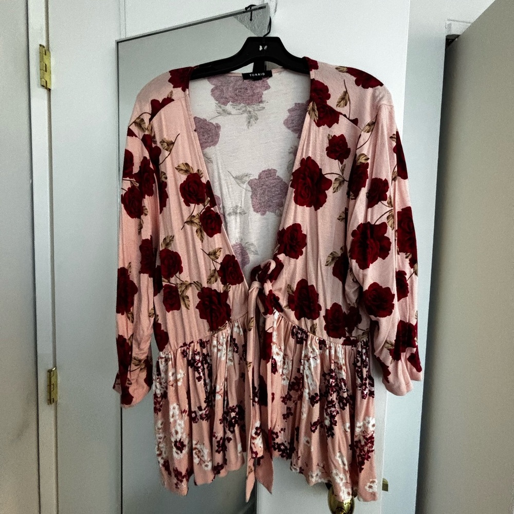 Torrid | tie front sweater